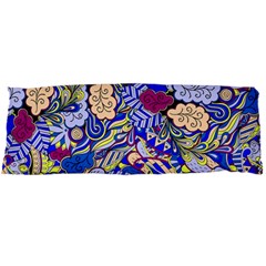 Blue Yellow Background Pattern Vector Texture Paisley Body Pillow Case Dakimakura (two Sides) by Pakjumat