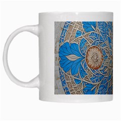 Flower Mandala Pattern White Mug by Pakjumat