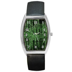 Matrix Technology Tech Data Digital Network Barrel Style Metal Watch by Pakjumat