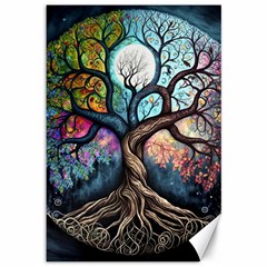 Tree Colourful Canvas 12  X 18  by Pakjumat