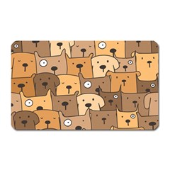 Cute Dog Seamless Pattern Background Magnet (rectangular)