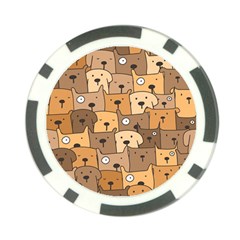Cute Dog Seamless Pattern Background Poker Chip Card Guard
