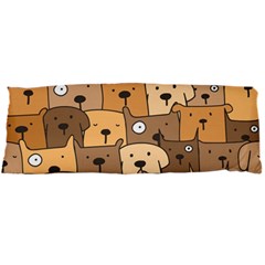 Cute Dog Seamless Pattern Background Body Pillow Case Dakimakura (two Sides) by Pakjumat