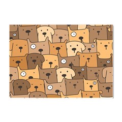 Cute Dog Seamless Pattern Background Crystal Sticker (a4) by Pakjumat