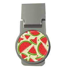 Cute Watermelon Seamless Pattern Money Clips (round)  by Pakjumat