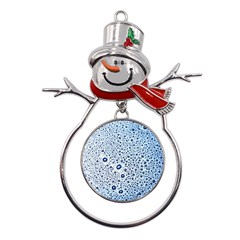 Drop Water Background Macro Splash Rain Drink Metal Snowman Ornament by Pakjumat