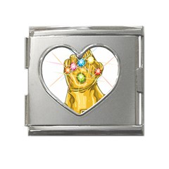 The Infinity Gauntlet Thanos Mega Link Heart Italian Charm (18mm) by Maspions