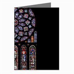 Chartres Cathedral Notre Dame De Paris Stained Glass Greeting Cards (pkg Of 8)