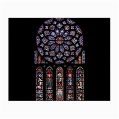 Chartres Cathedral Notre Dame De Paris Stained Glass Small Glasses Cloth (2 Sides)