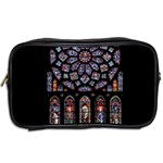 Chartres Cathedral Notre Dame De Paris Stained Glass Toiletries Bag (Two Sides) Back