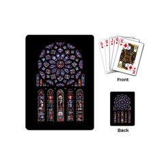 Chartres Cathedral Notre Dame De Paris Stained Glass Playing Cards Single Design (Mini)