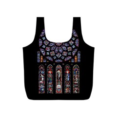 Chartres Cathedral Notre Dame De Paris Stained Glass Full Print Recycle Bag (S)