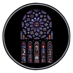 Chartres Cathedral Notre Dame De Paris Stained Glass Wireless Fast Charger(Black)