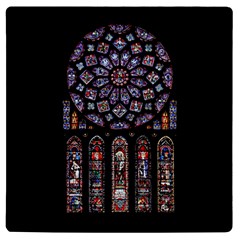 Chartres Cathedral Notre Dame De Paris Stained Glass UV Print Square Tile Coaster 