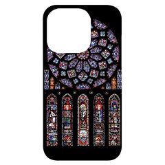 Chartres Cathedral Notre Dame De Paris Stained Glass Iphone 14 Pro Black Uv Print Case