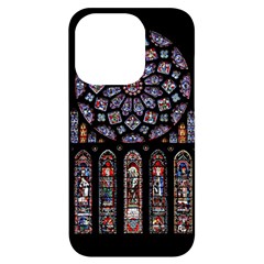 Chartres Cathedral Notre Dame De Paris Stained Glass iPhone 14 Pro Black UV Print Case