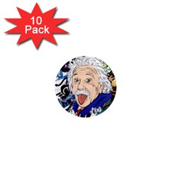 Albert Einstein Physicist 1  Mini Magnet (10 Pack) 