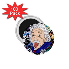 Albert Einstein Physicist 1 75  Magnets (100 Pack)  by Maspions