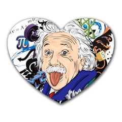 Albert Einstein Physicist Heart Mousepad