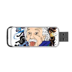 Albert Einstein Physicist Portable Usb Flash (two Sides) by Maspions