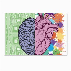 Brain Heart Balance Emotion Postcards 5  X 7  (pkg Of 10)