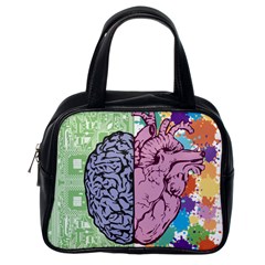 Brain Heart Balance Emotion Classic Handbag (one Side)
