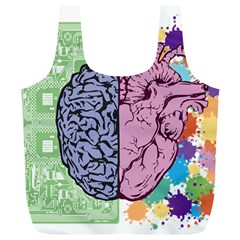 Brain Heart Balance Emotion Full Print Recycle Bag (xl) by Maspions