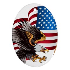 American Eagle Clip Art Oval Ornament (two Sides)