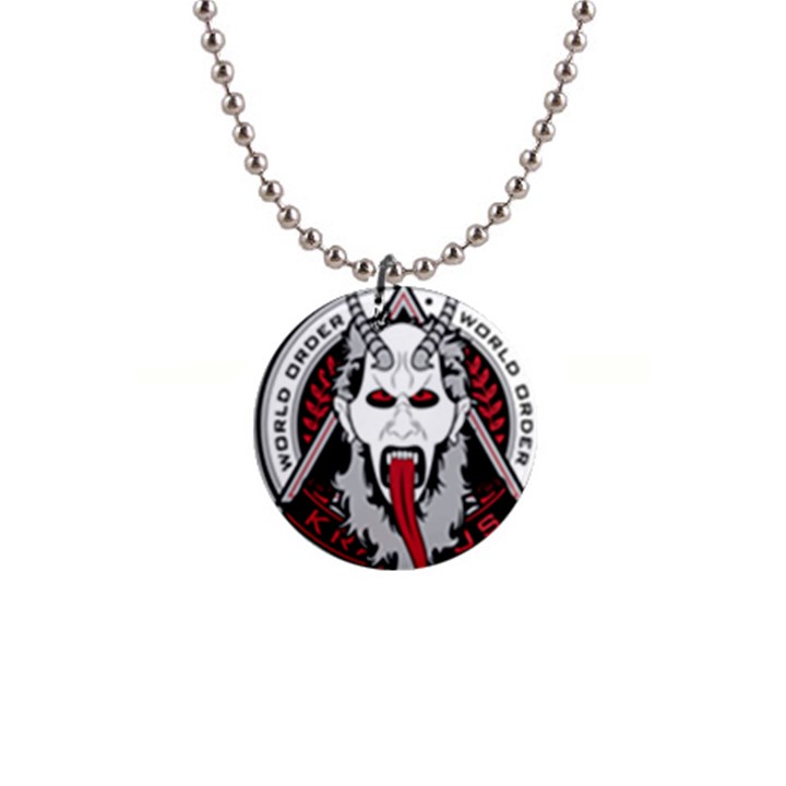 Krampus 1  Button Necklace