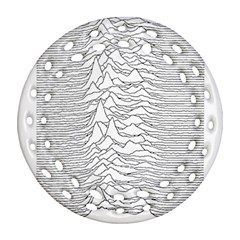 Joy Division Unknown Pleasures Round Filigree Ornament (two Sides)