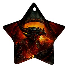 Dragon Fire Fantasy Art Ornament (star)