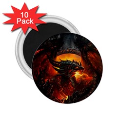 Dragon Fire Fantasy Art 2 25  Magnets (10 Pack) 