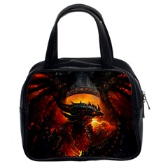 Dragon Fire Fantasy Art Classic Handbag (two Sides)