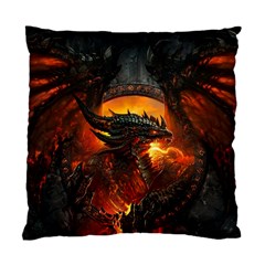 Dragon Fire Fantasy Art Standard Cushion Case (two Sides) by Maspions