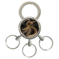 Fantasy Dragon Pentagram 3-ring Key Chain