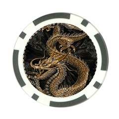 Fantasy Dragon Pentagram Poker Chip Card Guard