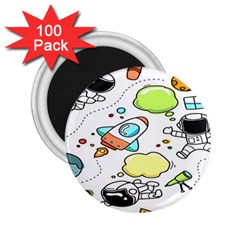 Sketch Cartoon Space Set 2 25  Magnets (100 Pack) 