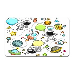 Sketch Cartoon Space Set Magnet (Rectangular)