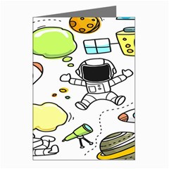 Sketch Cartoon Space Set Greeting Cards (Pkg of 8)