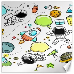 Sketch Cartoon Space Set Canvas 20  x 20 