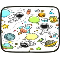 Sketch Cartoon Space Set Fleece Blanket (mini) by Hannah976