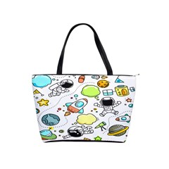 Sketch Cartoon Space Set Classic Shoulder Handbag