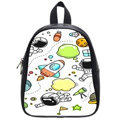 Sketch Cartoon Space Set School Bag (Small)