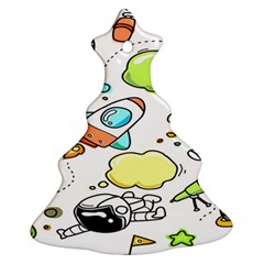 Sketch Cartoon Space Set Ornament (Christmas Tree) 