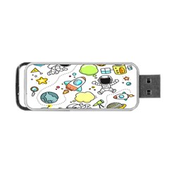 Sketch Cartoon Space Set Portable USB Flash (One Side)