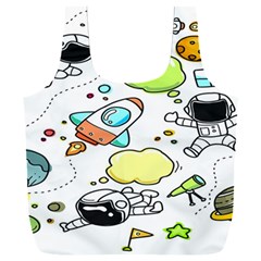 Sketch Cartoon Space Set Full Print Recycle Bag (XXL)