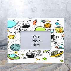 Sketch Cartoon Space Set White Tabletop Photo Frame 4 x6 