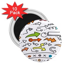 Desktop Pattern Art Graphic Design 2 25  Magnets (10 Pack) 