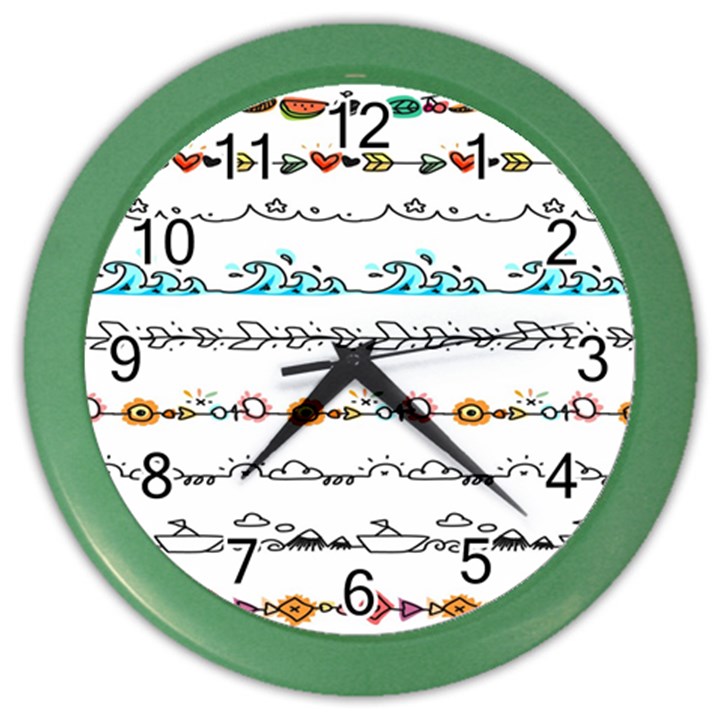 Decoration Element Style Pattern Color Wall Clock