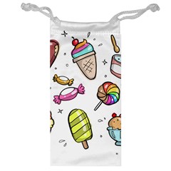 Doodle Cartoon Drawn Cone Food Jewelry Bag